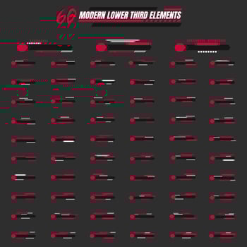 Set Of Lower Third Vector Illustration