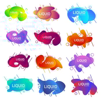 Abstract liquid shape template color editable. Fluid vector sign isolated on white background illustration for graphic and web design.