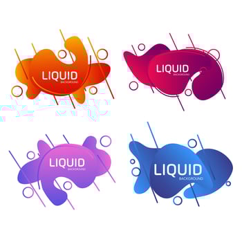 Abstract liquid shape template color editable. Fluid vector sign isolated on white background illustration for graphic and web design.
