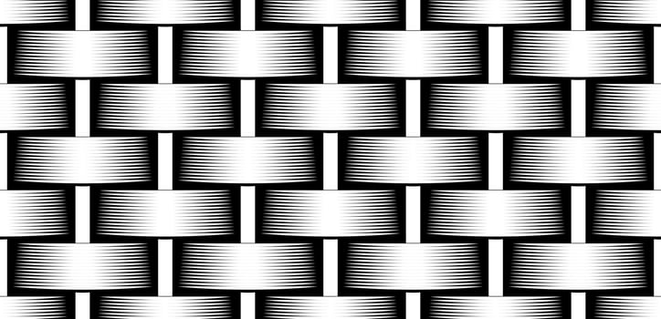 Vector Weaving basket seamless pattern. Decorative wooden textured background. Traditional woven natural matetial.