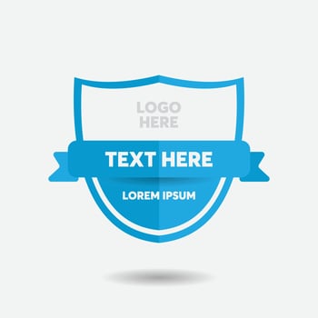 modern badge for logo, certificate, quality, label with blue color vector