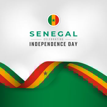 Happy Senegal Independence Day April 4th Celebration Vector Design Illustration. Template for Poster, Banner, Advertising, Greeting Card or Print Design Element