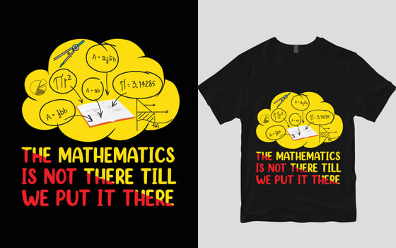 Math t shirt design vector