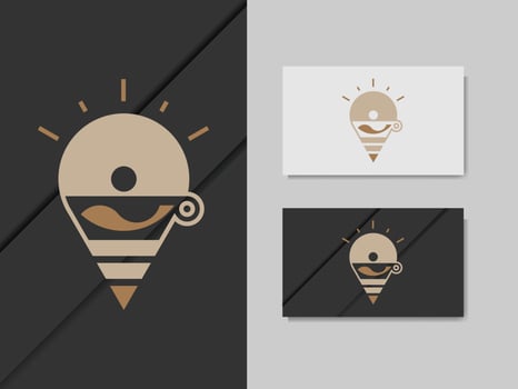 inspirational coffee location logo vector