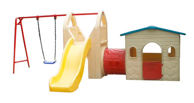 Colorful playground for children on transparent background png file