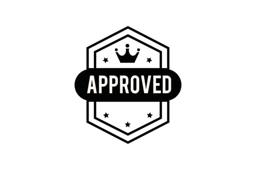 Rubber stamp approved badges, Seal stamp approved badges. vector