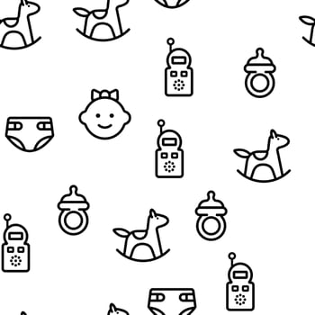 Baby Toys Vector Seamless Pattern