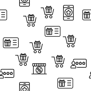Loyalty Program Bonus Vector Seamless Pattern