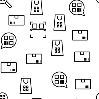 Qr Code Scan Vector Seamless Pattern