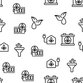 Biofuel Eco Energy Vector Seamless Pattern