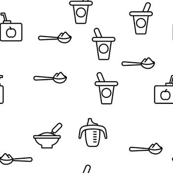 Baby Kitchen Vector Seamless Pattern