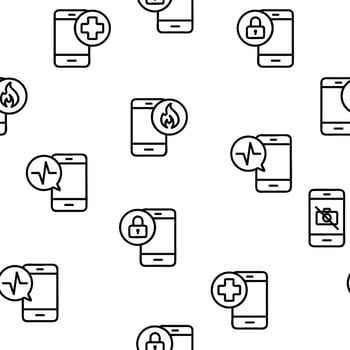 Phone Repair Service Vector Seamless Pattern