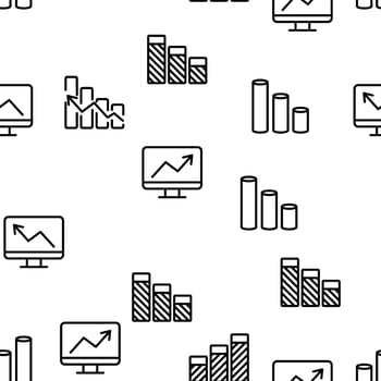 Progress Grow Graphs Vector Seamless Pattern