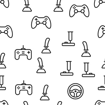 Gaming Joystick Vector Seamless Pattern