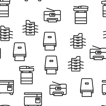 Photocopier Device Vector Seamless Pattern