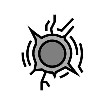 bullet hole color icon vector illustration