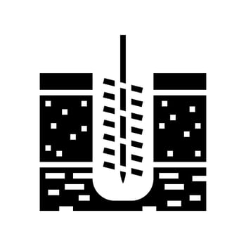 ground drilling glyph icon vector illustration