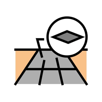 concrete slabs road color icon vector illustration