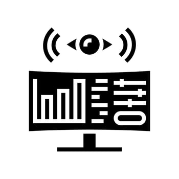 monitoring system glyph icon vector illustration
