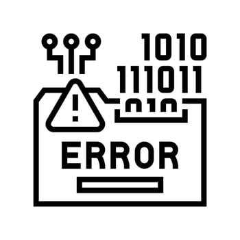 error system line icon vector illustration