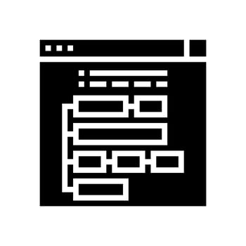 program hierarchy glyph icon vector illustration