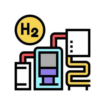 ammonia production color icon vector illustration