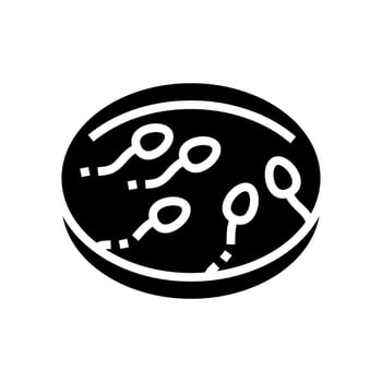 sperm preparation glyph icon vector illustration
