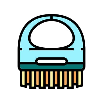 brush spa salon accessory color icon vector illustration