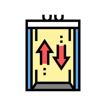 lift up and down color icon vector illustration
