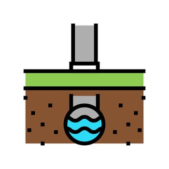pipeline of drainage color icon vector illustration