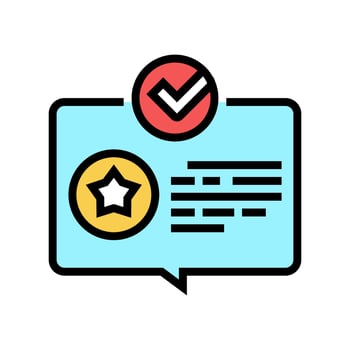 review bonus color icon vector illustration