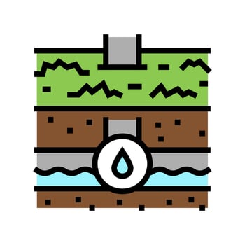 water communication land color icon vector illustration