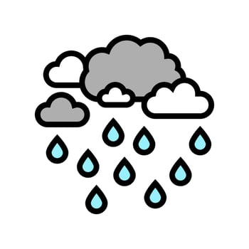 precipitation water color icon vector illustration