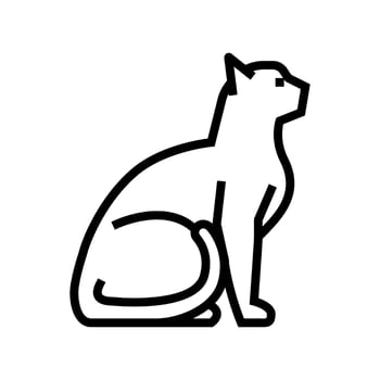 cat pet line icon vector illustration