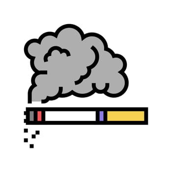 tobacco smoke color icon vector illustration