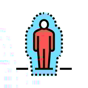 human health protection color icon vector illustration