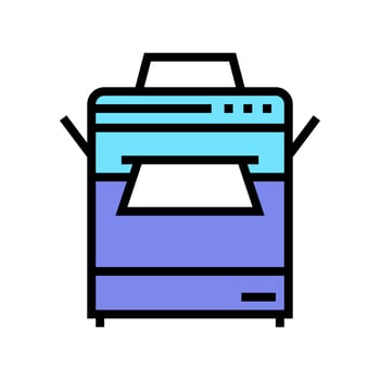 printer office device color icon vector illustration