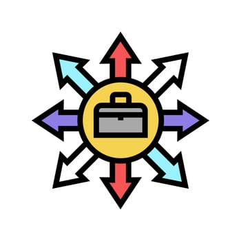 business lines color icon vector illustration