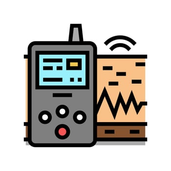 vibration assessment color icon vector illustration