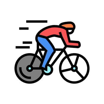 cycling sport color icon vector illustration