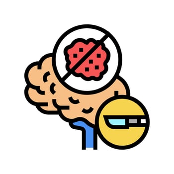 brain tumor surgery color icon vector illustration