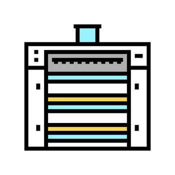 mixing wheat grain factory equipment color icon vector illustration