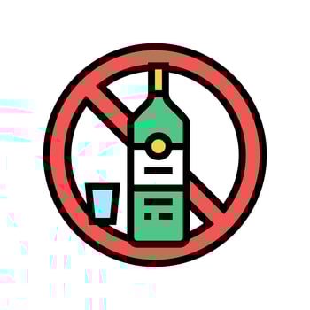 alcohol drink addiction color icon vector illustration