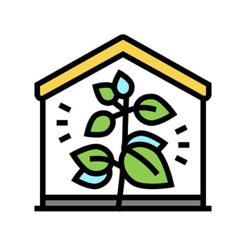 eco house building color icon vector illustration