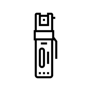 pepper spray line icon vector illustration