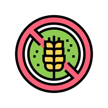 gluten free cosmetic color icon vector illustration