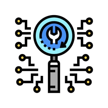 data loss prevention color icon vector illustration
