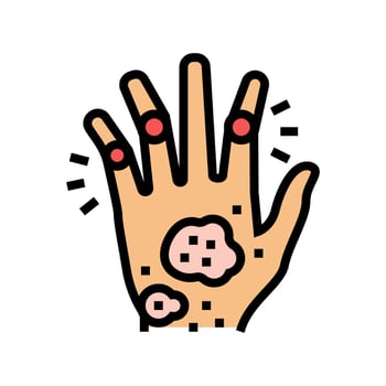 psoriatic arthritis skin health problem color icon vector illustration