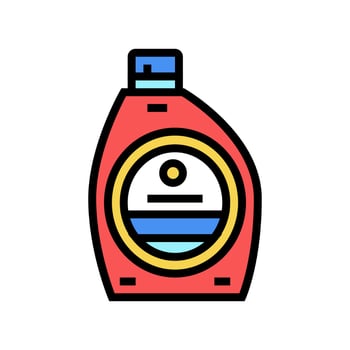 detergent for washing and cleaning color icon vector illustration