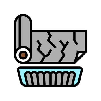 baking foil color icon vector illustration